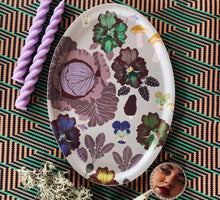 Load image into Gallery viewer, Pansy Oval Platter
