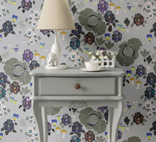 Load image into Gallery viewer, Pansies Wallpaper in Darcy by Kate Blairstone
