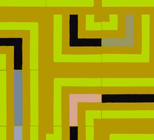 Load image into Gallery viewer, Acid Yellow geometric Glyph giftwrap by Kate Blairstone 
