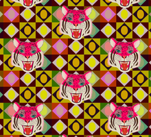 Load image into Gallery viewer, Colorful tiger print giftwrap by Kate Blairstone
