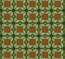 Load image into Gallery viewer, A holiday christmas giftwrap with vintage cross stitch design by Kate Blairstone
