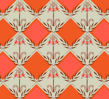 Load image into Gallery viewer, A folky, boho giftwrap in soft pinks with pops of coral by Kate Blairstone
